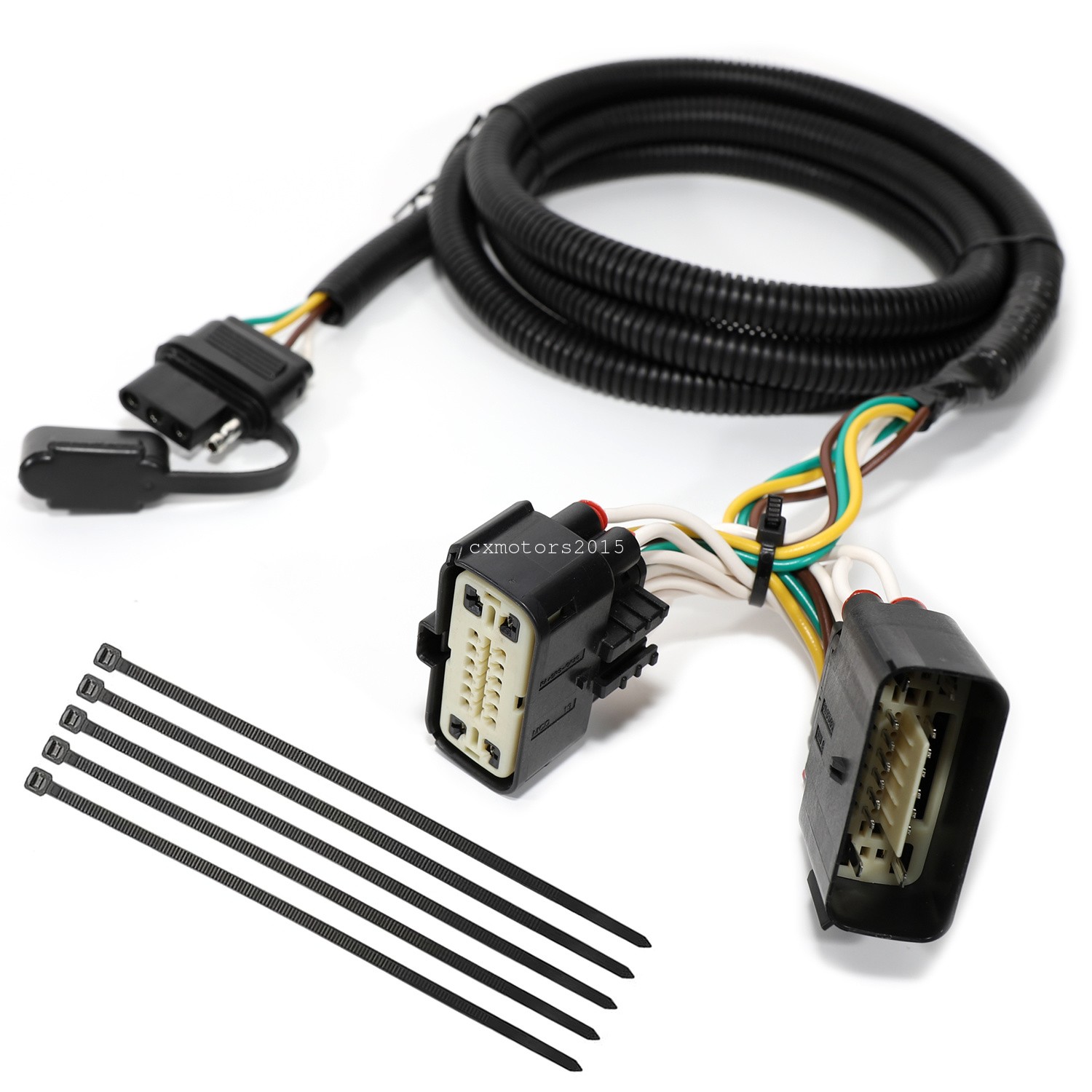 For 11-19 Ford Explorer Trailer Wire Harness 4 Pin to Factory Tow Power Adapter