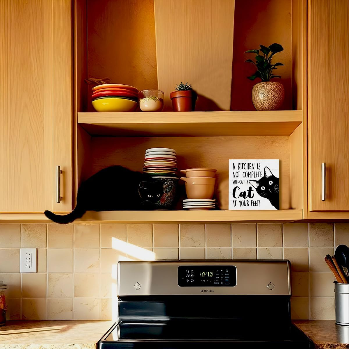 Funny Kitchen Table a kitchen is not complete without a cat at your feet