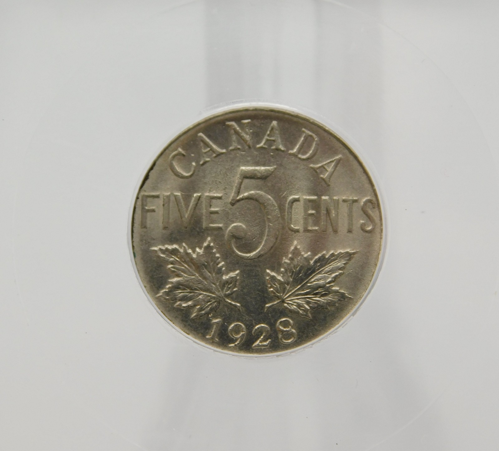 1928 CANADA FIVE CENT ICG MS63 (BT1190)