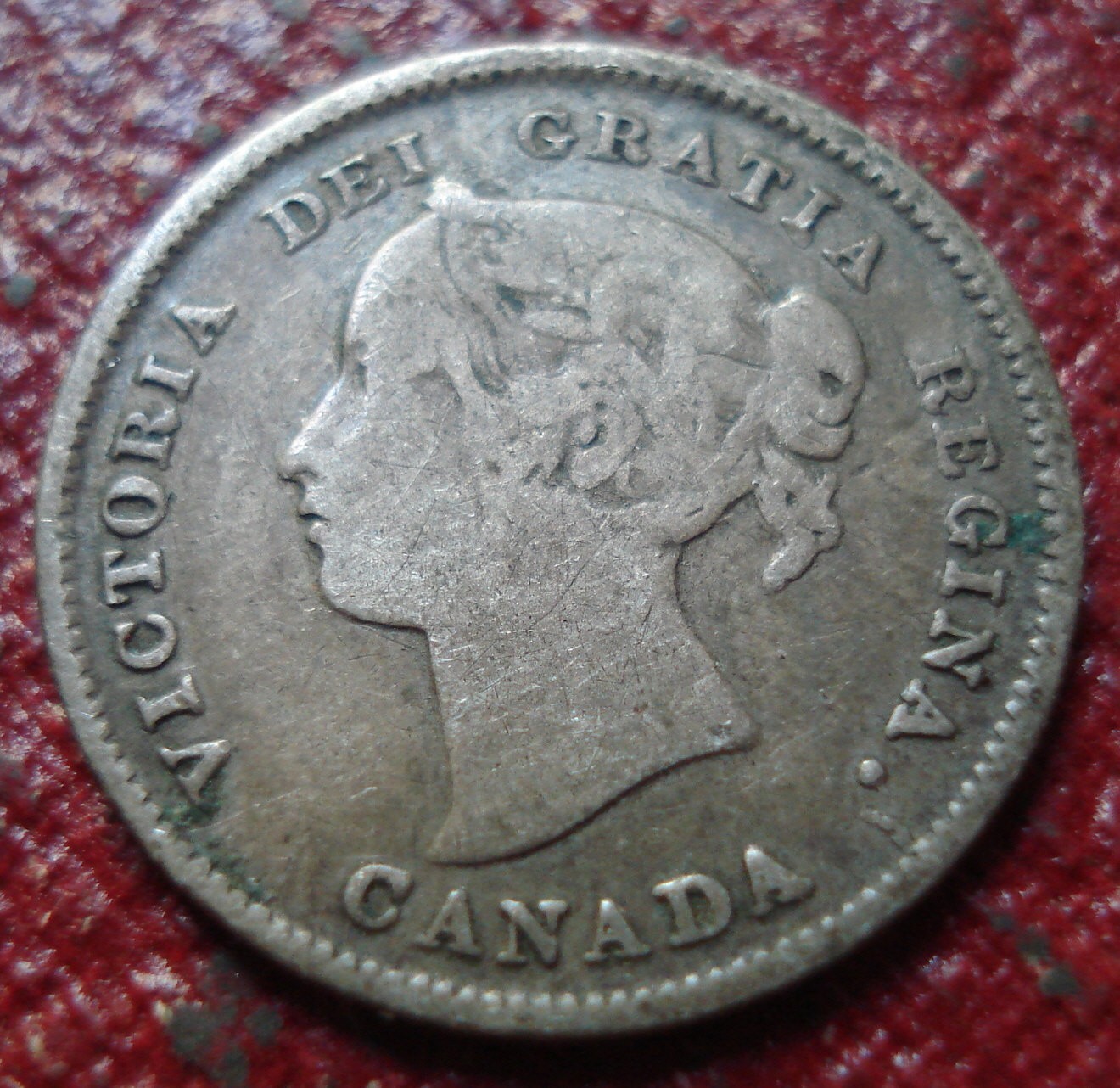 1893 CANADA SILVER 5 CENTS IN VG-FINE CONDITION