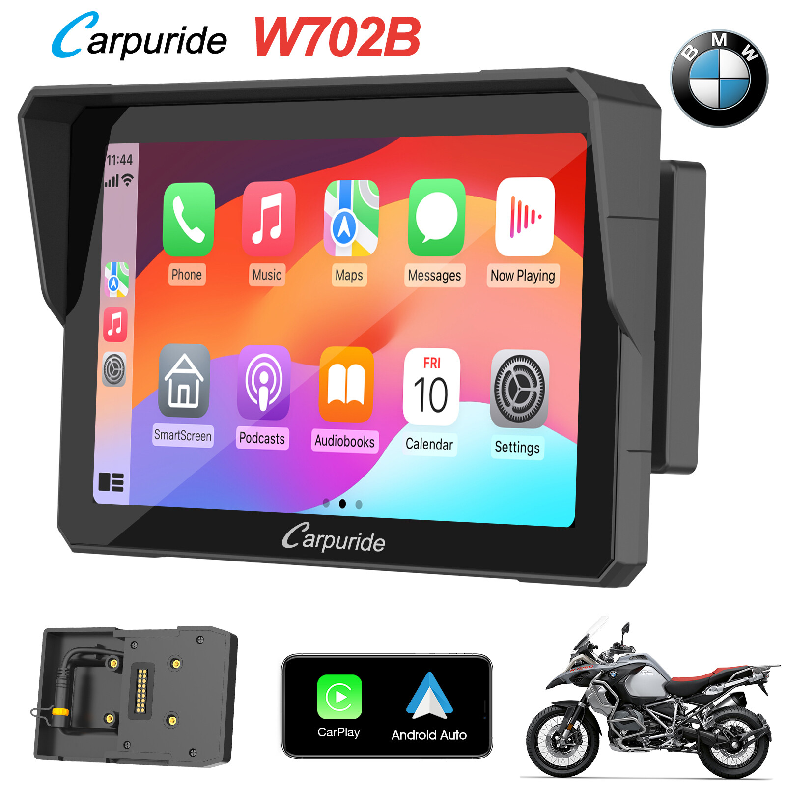 Carpuride W702B BMW Motor Wireless Carplay Android Auto Waterproof Touchscreen