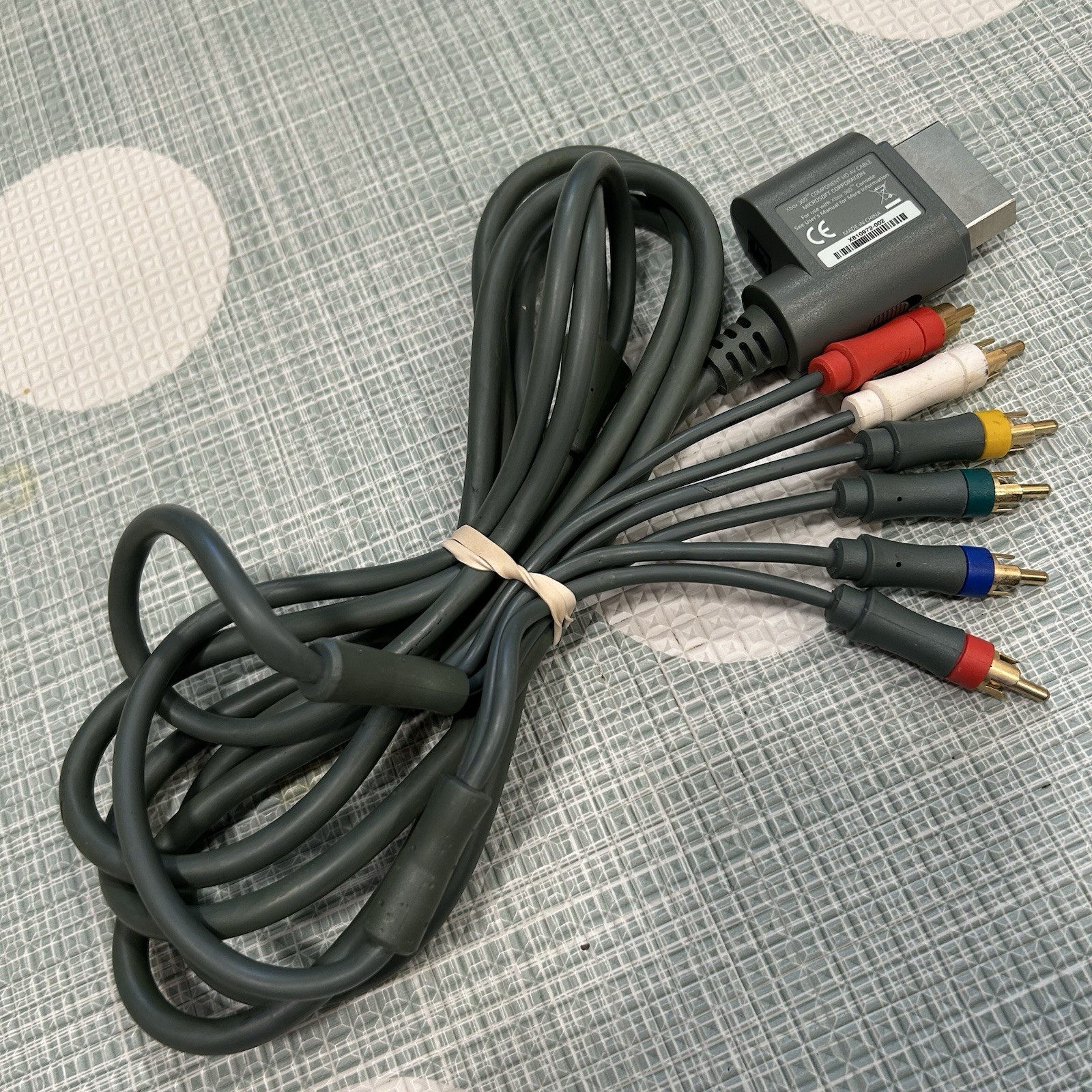 Genuine Microsoft Xbox 360 Component HD AV Cable Grey Gray OEM