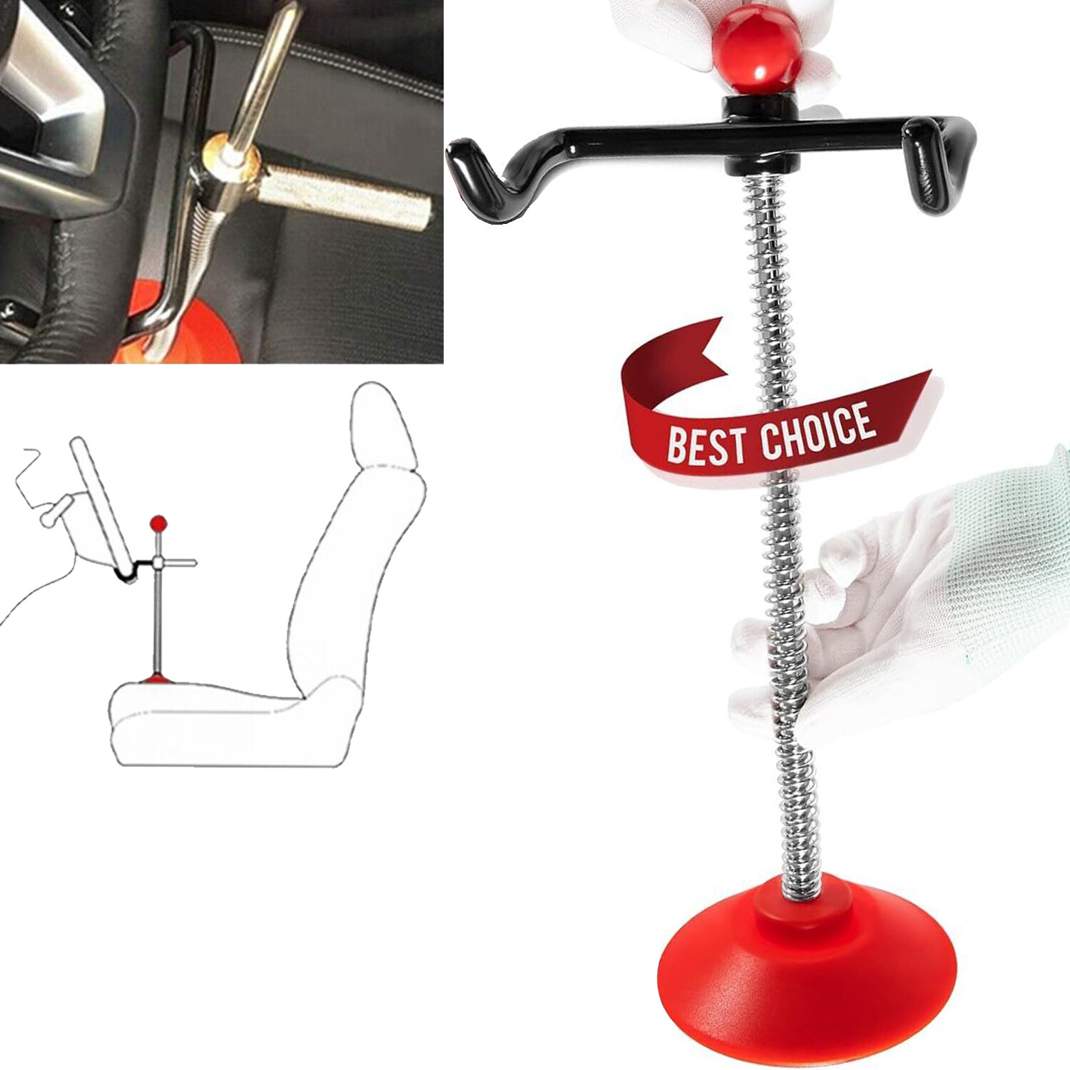 Adjustable Alignment Car Steering Wheel Holder Tool For SUV, Trucks, Buses, Van