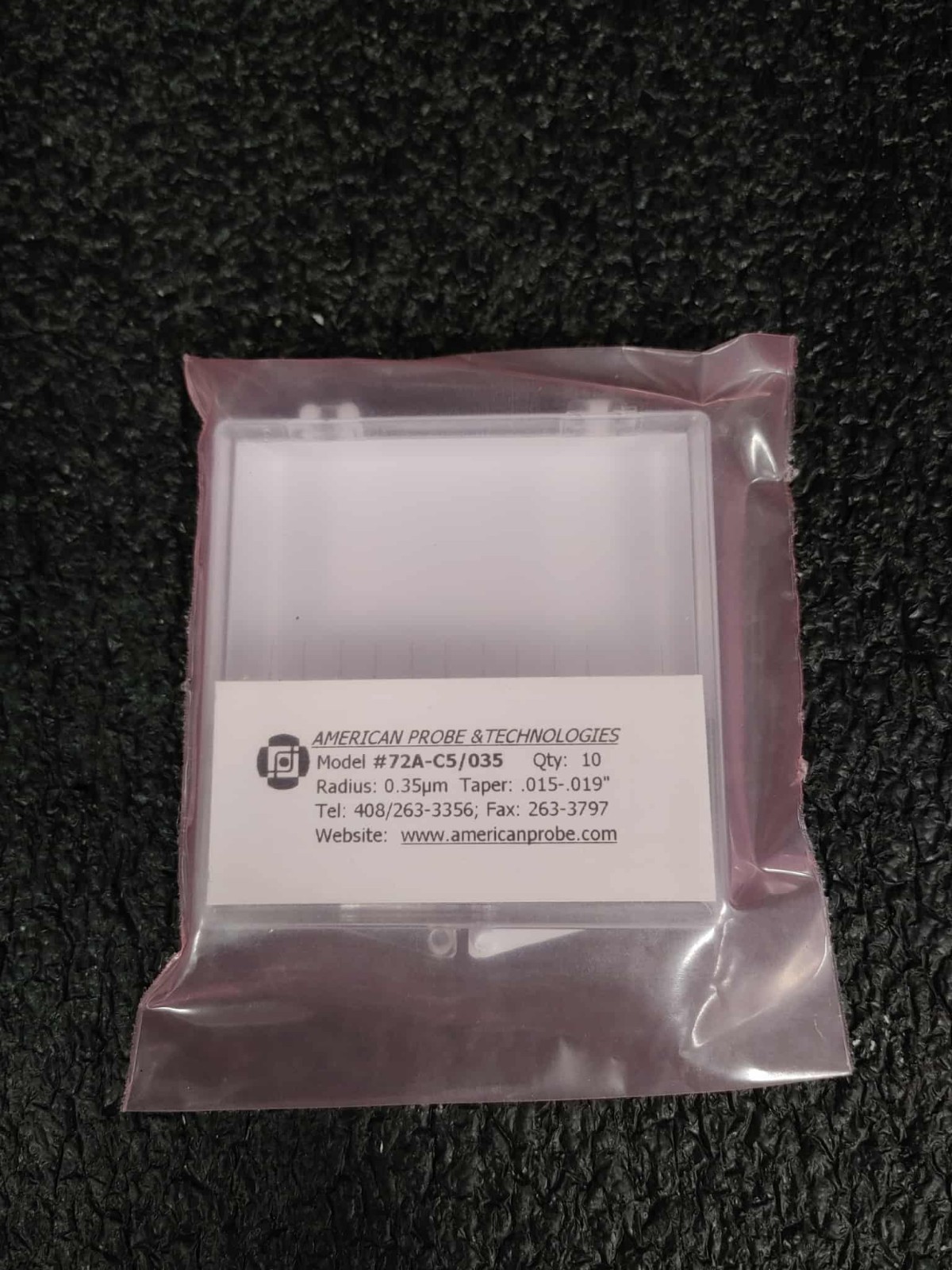 American Probe & Technologies 72A-C5/035 Radius 0,35μm Taper 0.015-0.019" Qty 10