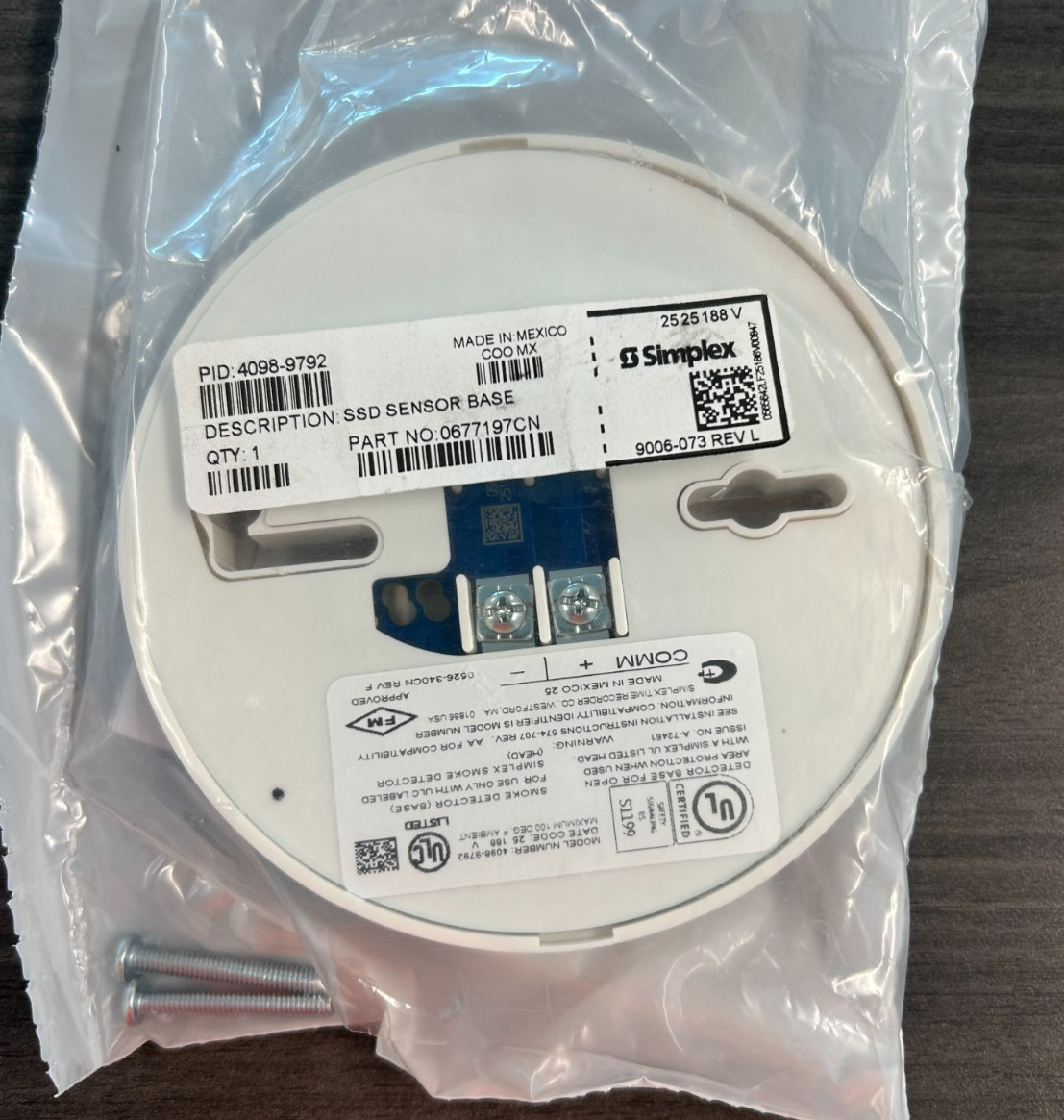 Simplex 4098-9792 Addressable Standard Sensor Base