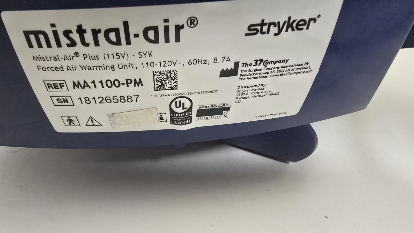 Stryker Mistral-Air Plus MA1100-PM System Crack on case