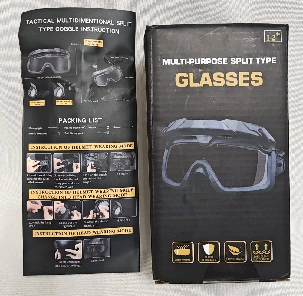Tactical Outdoor Goggles Multi-Dimensional Split Type Two Modes of Use Green