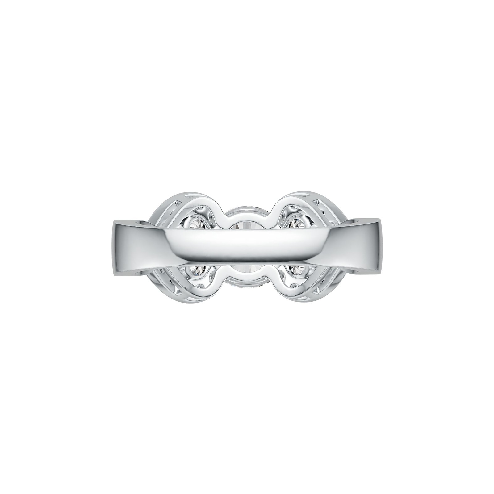 Sterling Silver Semi Mount Ring Setting Round RD 7x7mm with White Topaz