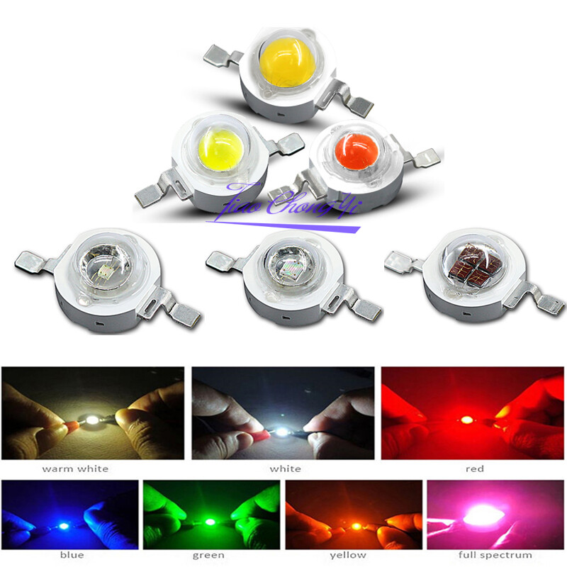 3W 5W Watt High Power LED 45Mil White UV Red Blue Green Pink Lamp Bulb light DIY