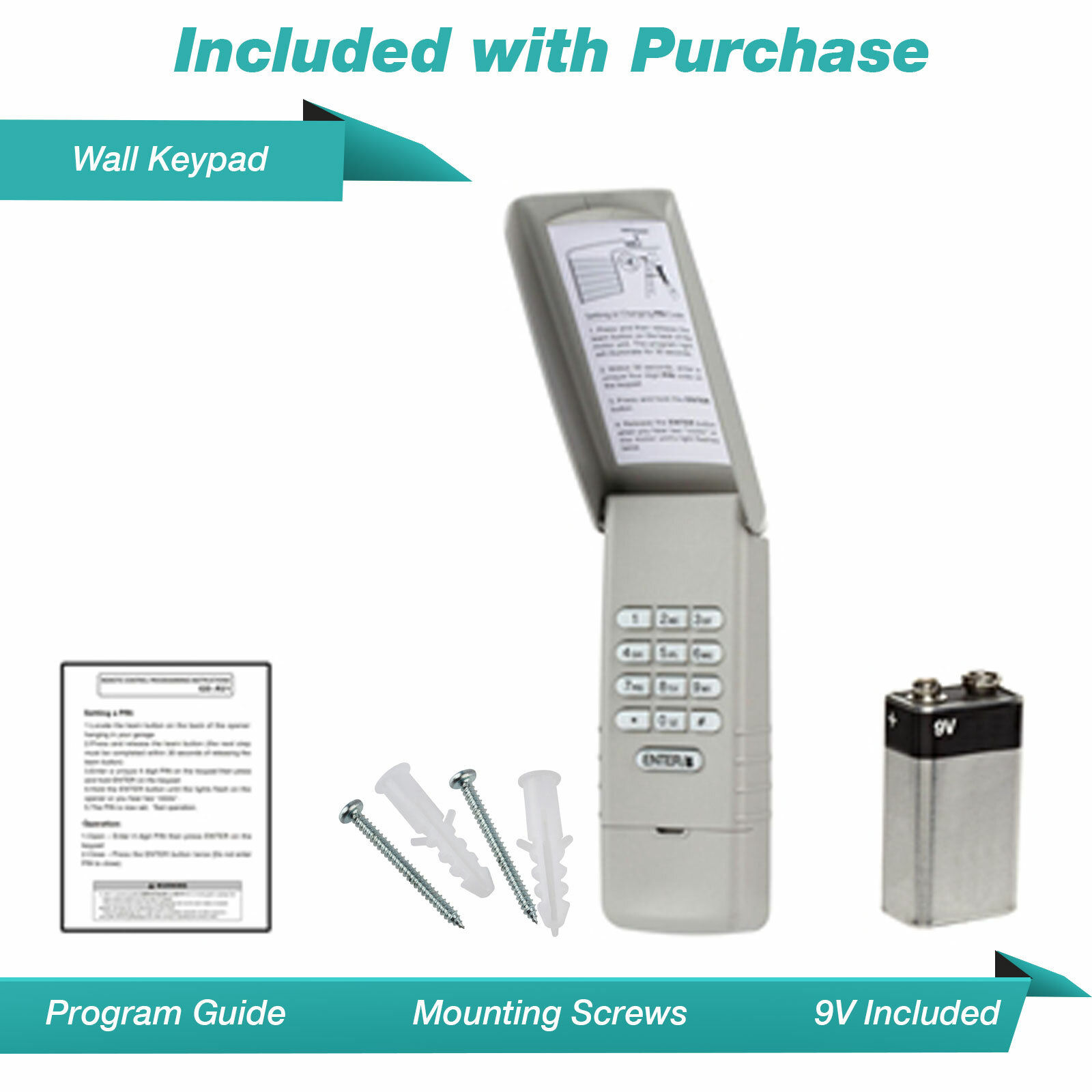Sale For Liftmaster 377LM Keypad Garage Gate Door Opener 139.53754 Purple Learn