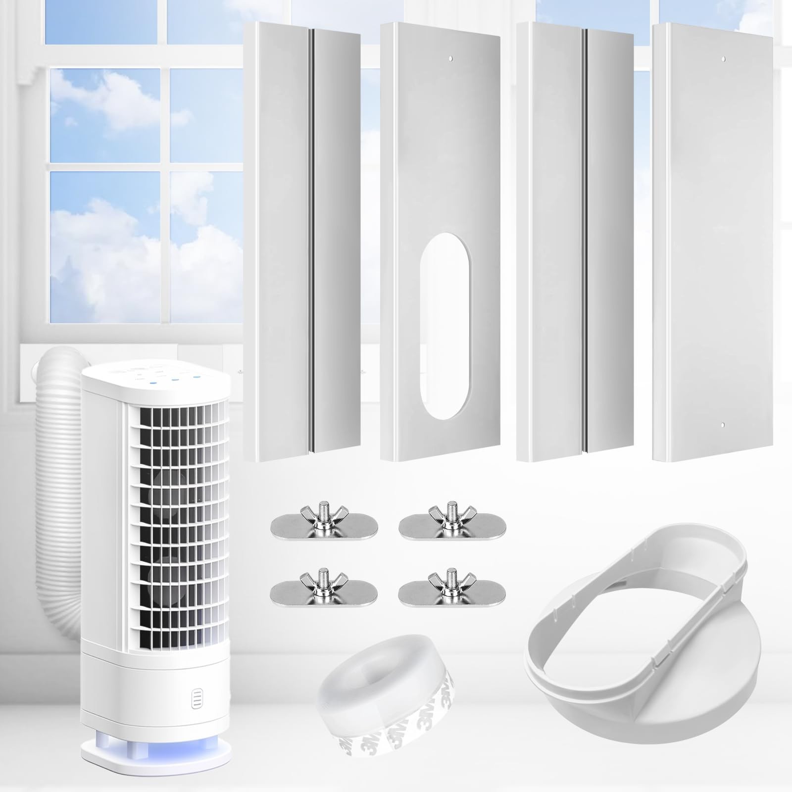 Upgrade Portable ac Window Vent Kit,ac Window Seal Kit,Portable Air Condition...