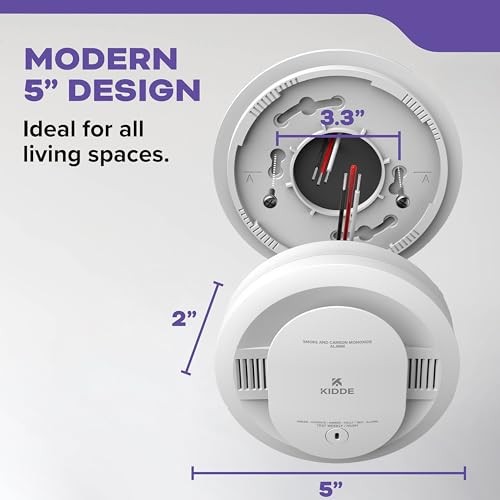 Kidde Hardwired Monoxide Detector For Home Interconnectable Aa Battery Backup