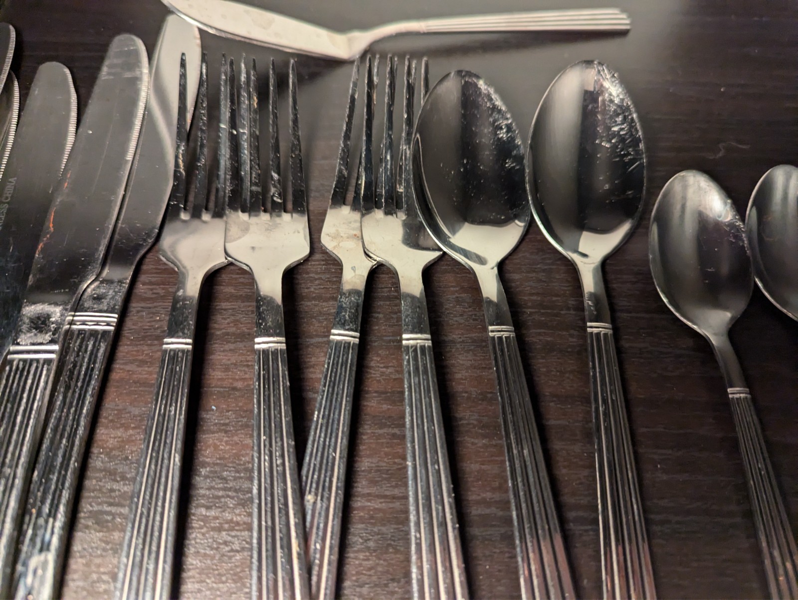 14 Pc Stainless Mixed FLATWARE Silverware - Around 1LB 4OZ - See Video Please