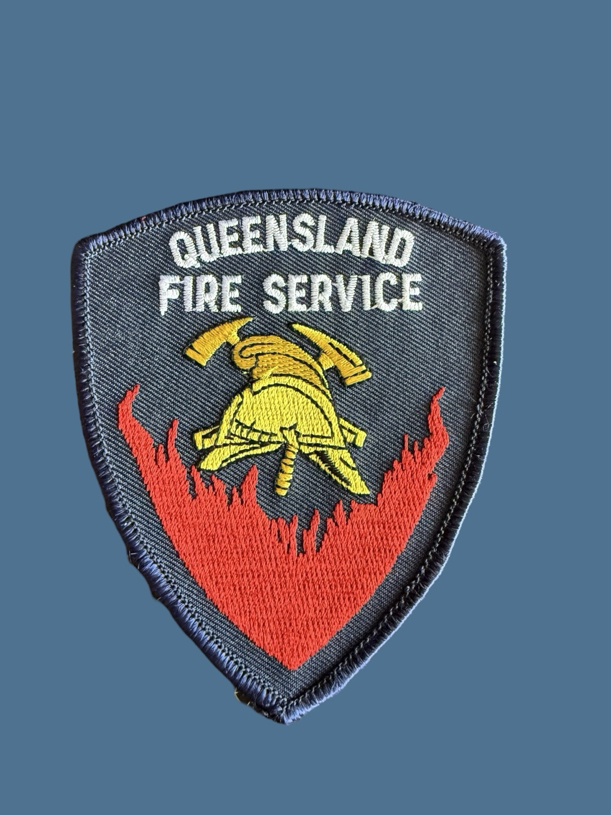 Queensland Fire Service (Australia) Iron On Patch NOS 4” Tall x 3-1/2” Wide