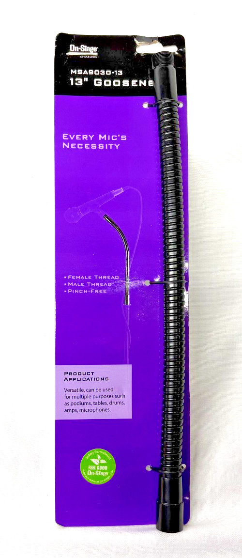 ON-STAGE MSA9030-13B 13" Black Gooseneck NEW