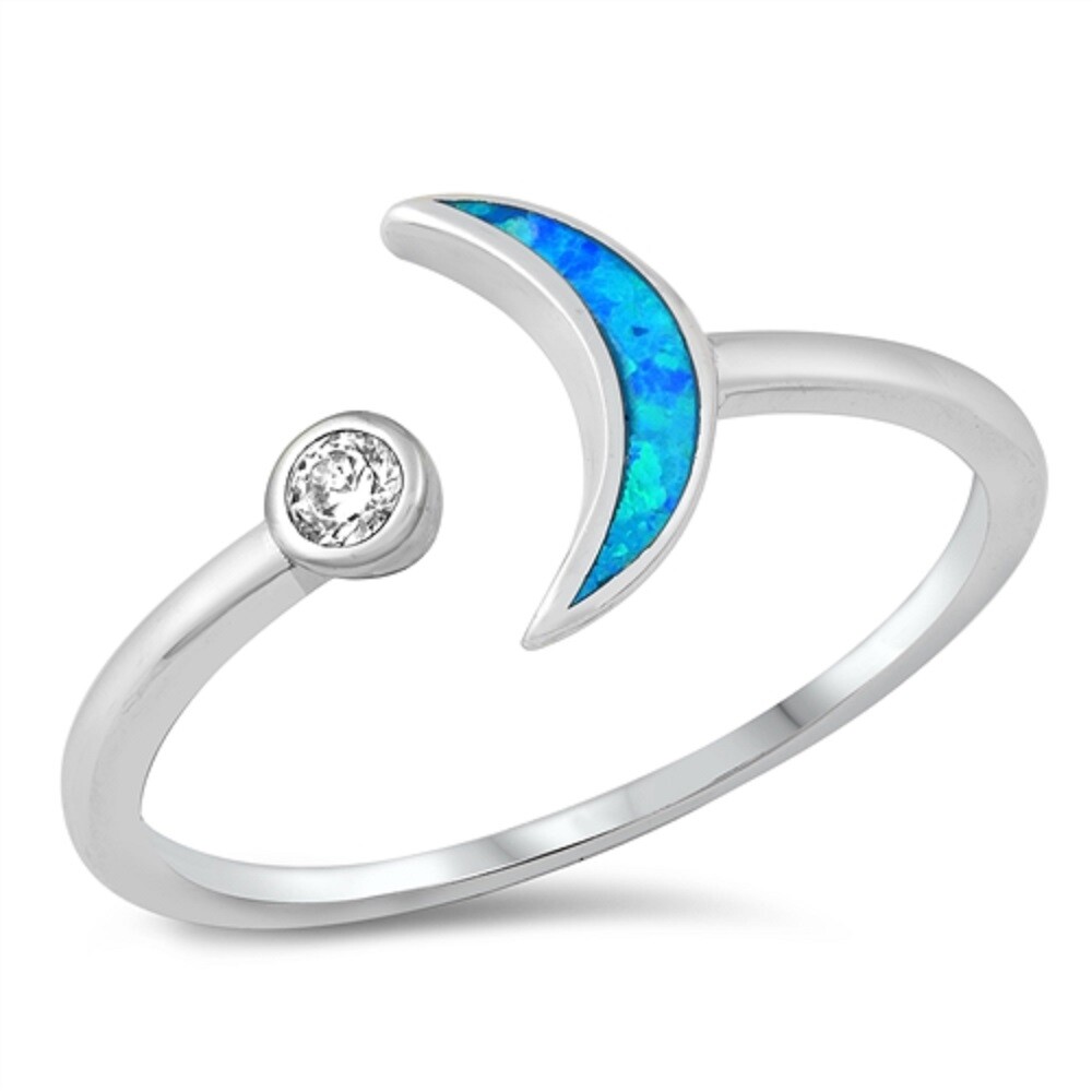 Crescent Moon star sterling toe rings