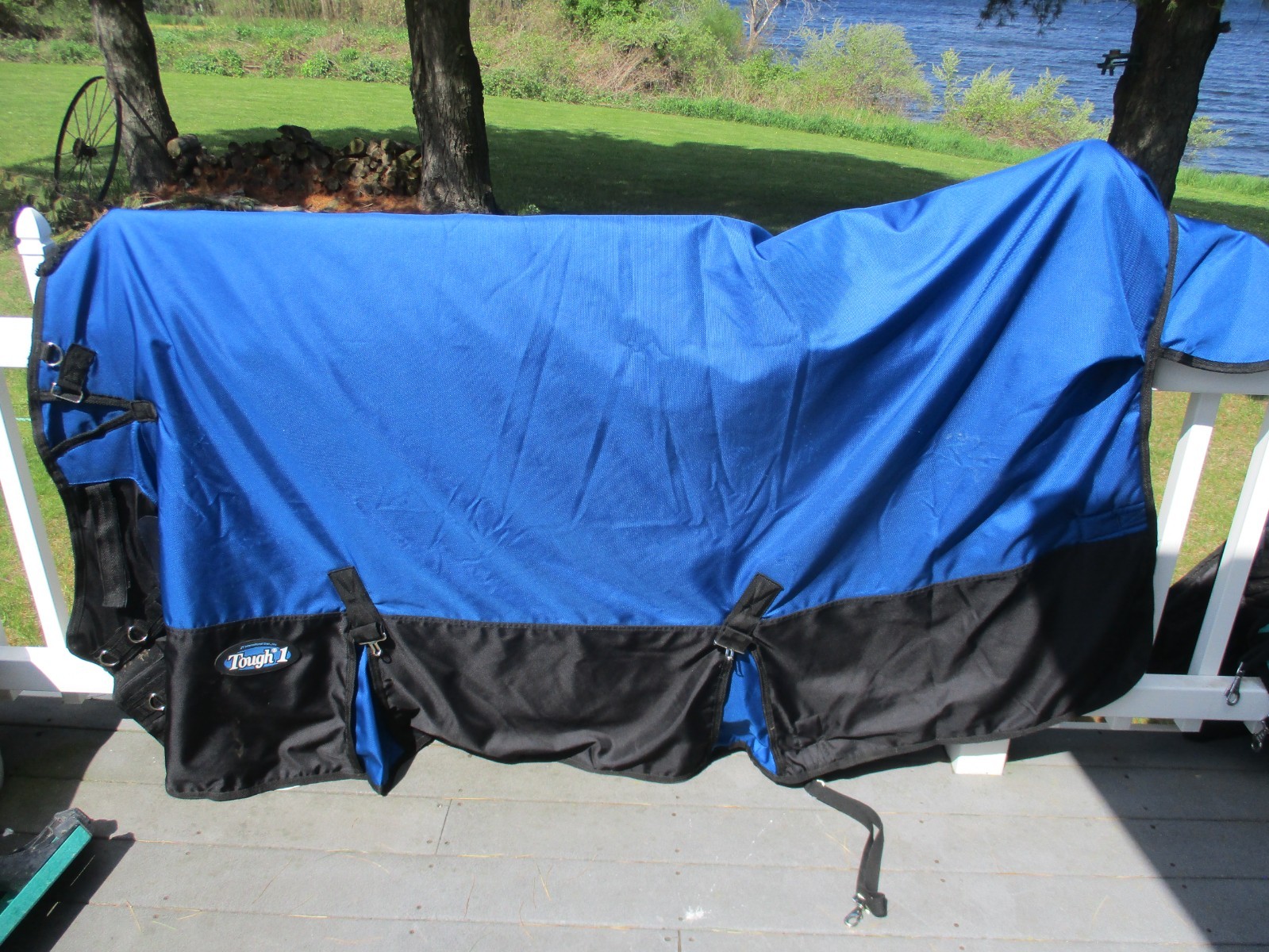 84'' tough 1 blue 1680D 250G navy heavy weight turnout waterprof blanket SNUGGIT