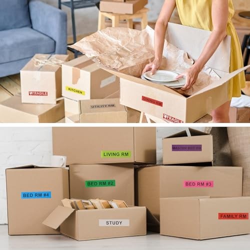 Home Moving Labels for Boxes, 480pcs 4.5"x1" 30 Sheets Removable Strong
