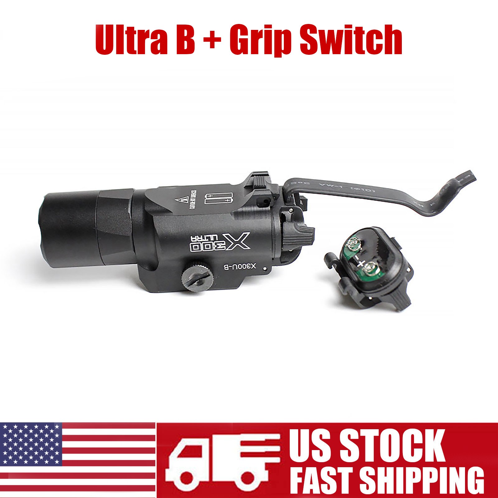 600 lumens Tactical X300U-B Weapon Light For Pistol with Remote Grip Switch US