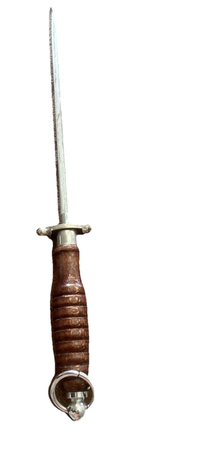 Vintage Japan Honing Steel Knife Sharpening Rod 16” Wood Handle Sword Made Japan