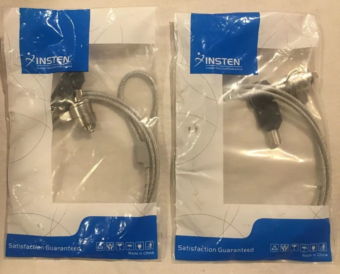 Insten Anti-Theft Cable Chain Lock Security For Laptop  PC  Notebook Radio 2-pcs