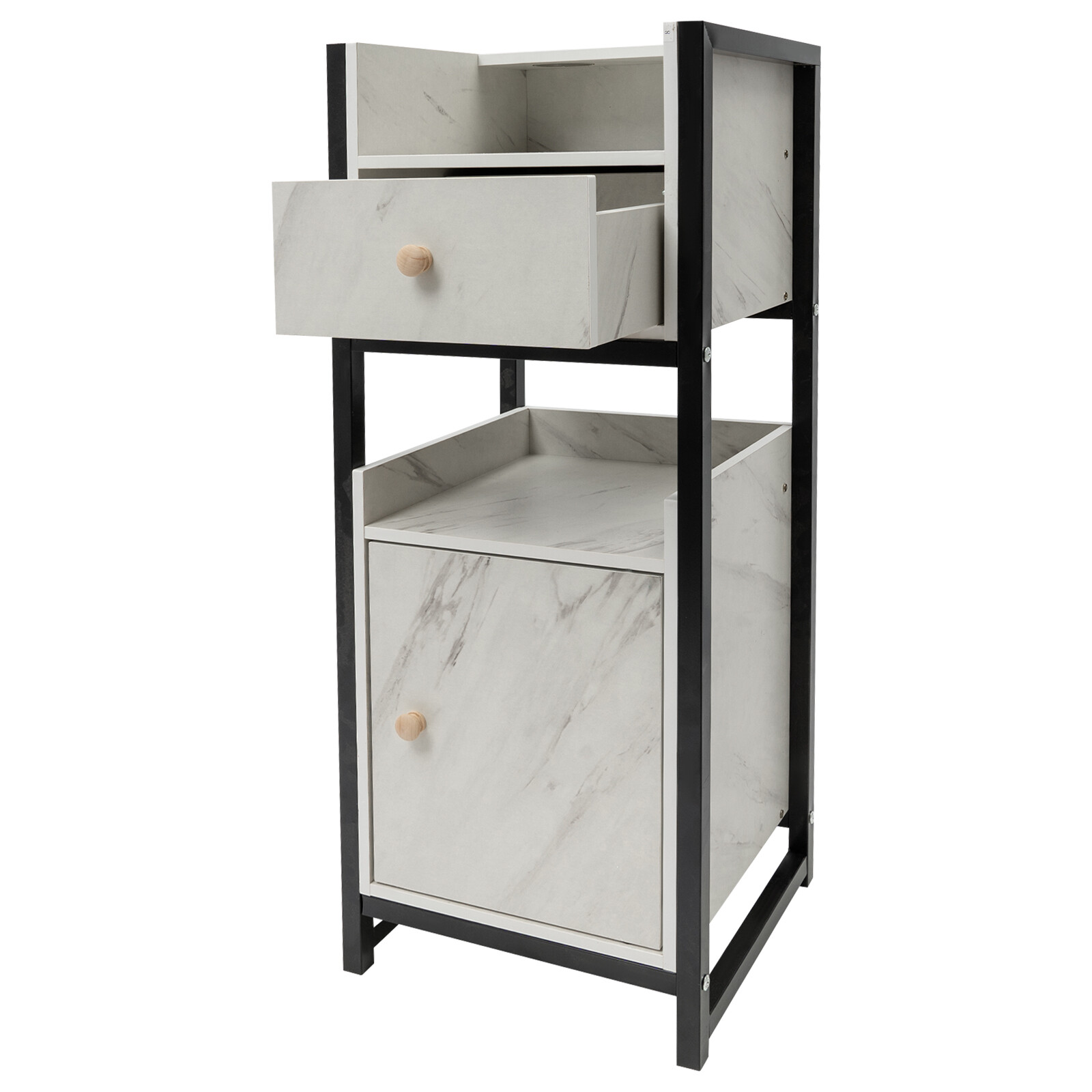 Barber Shop Freestand Hairdressing Storage Rack with Drawers 10kg Load BearingUS