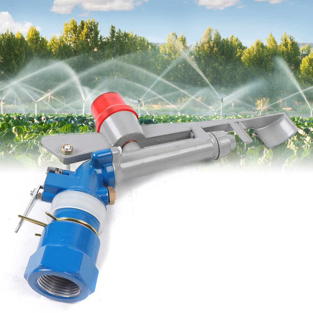 1PCS 1" 360?? Adjustable Impact Sprinkler Large Area Water Irrigation Spray Gun
