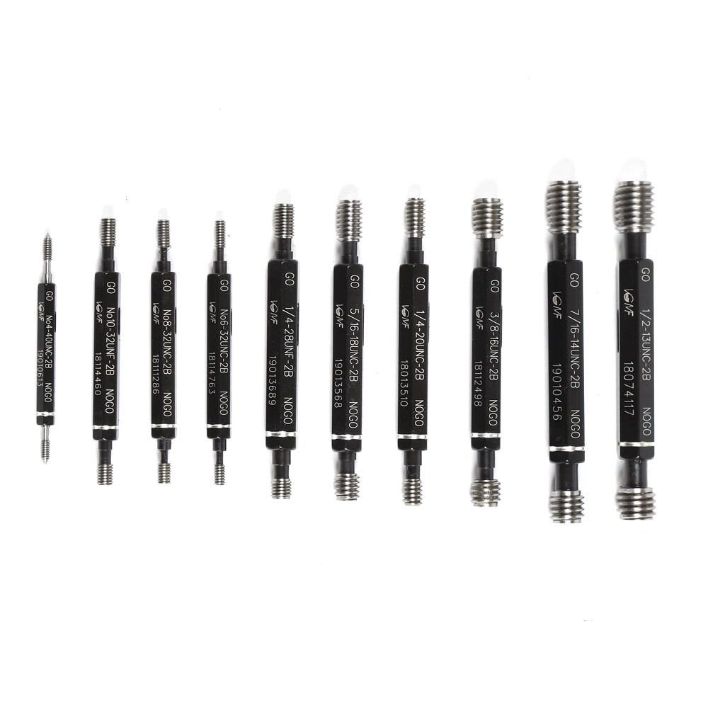10 Pcs UNC/UNF Thread Plug Gage Gauge Set Double End Go And No Go H28 SKD11US