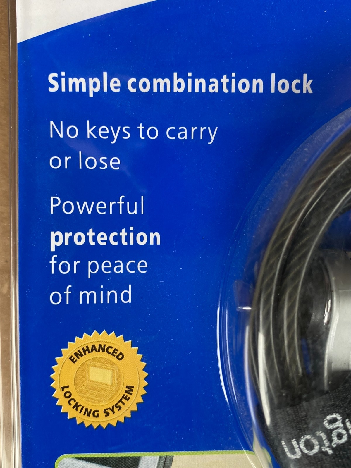 Kensington ComboSaver Computer Security Cable 64050 - Simple Combination Lock