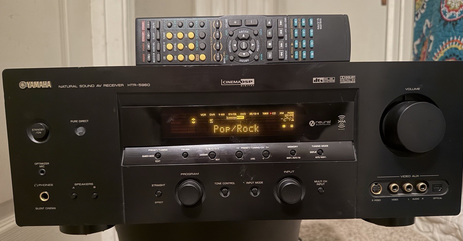 Yamaha HTR-5960 7.1 Channel Natural Sound Home Theater AV Receiver HTR5960