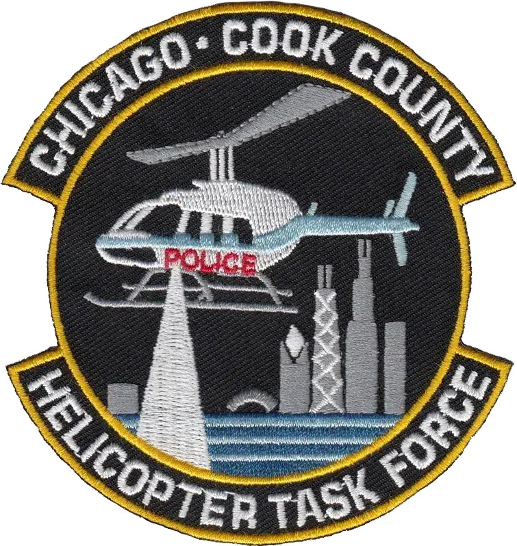 CHICAGO POLICE / COOK COUNTY SHERIFF HELICOPTER TASK FORCE SHOULDER PATCH: St...