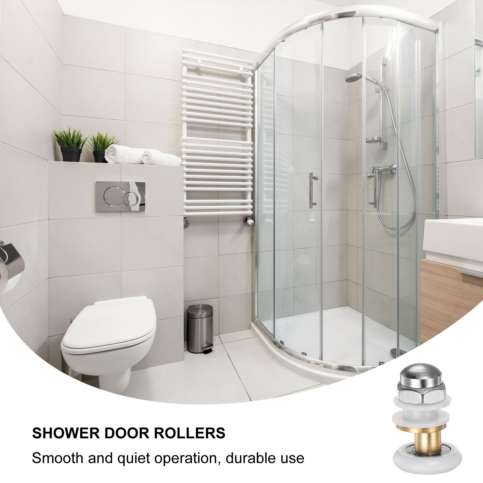 Shower Door Roller Wheel 20mm Bathroom Glass Sliding Door Runner 6pcs