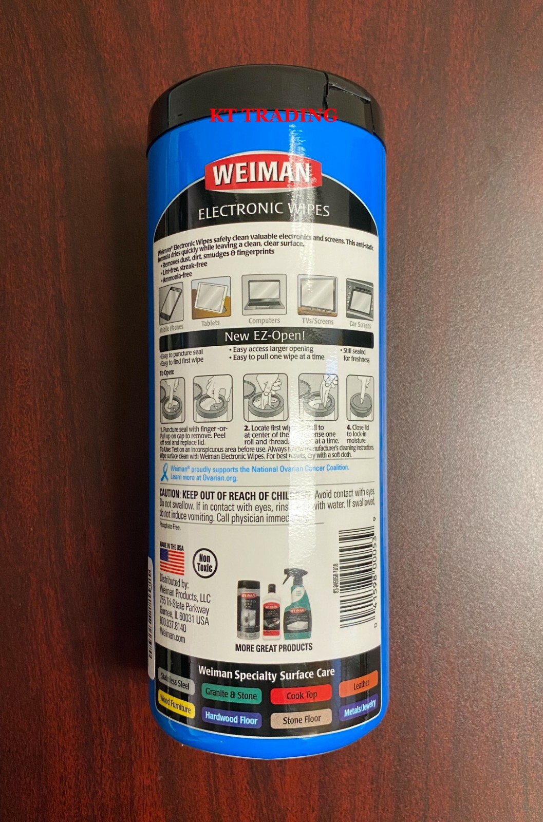 Weiman Electronics Phone Tablet Laptop Computer TV Dust Dirt Cleaner Wipes 30ct