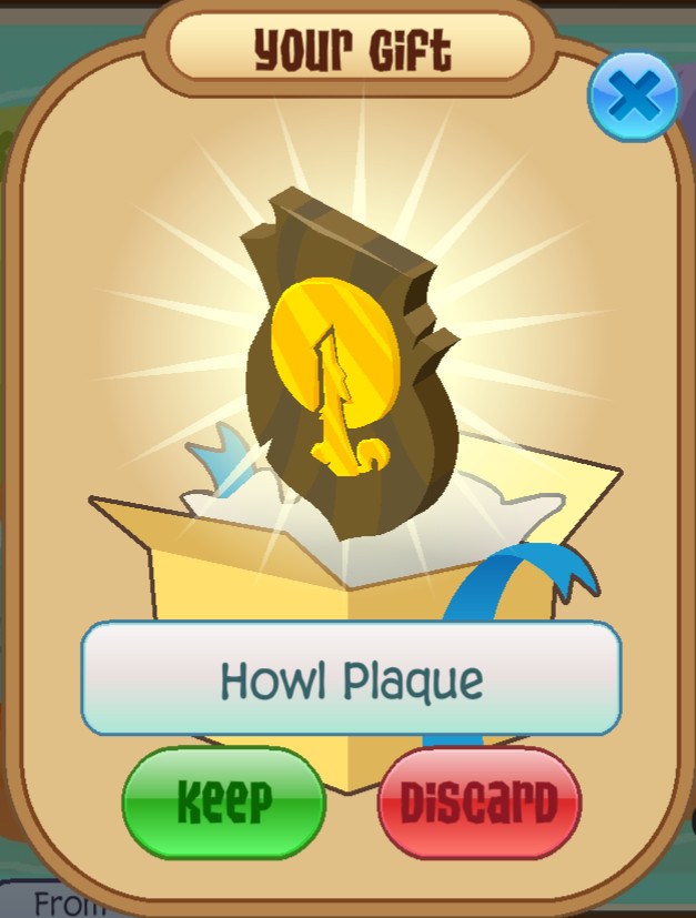 Animal Jam Classic AJC Howl Plaque (READ DESCRIPTION)