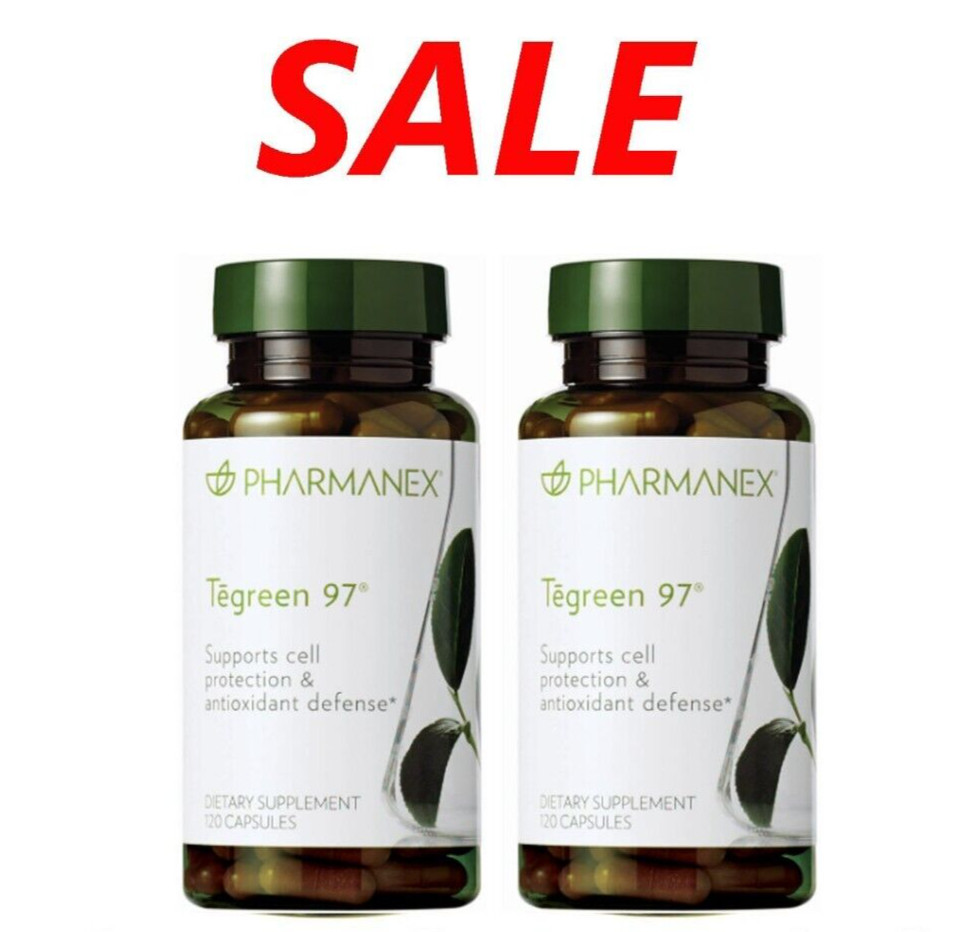 2-PACK  Nu Skin  Nuskin Pharmanex  Tegreen 97   - 120 caps - NEW -    03/2027