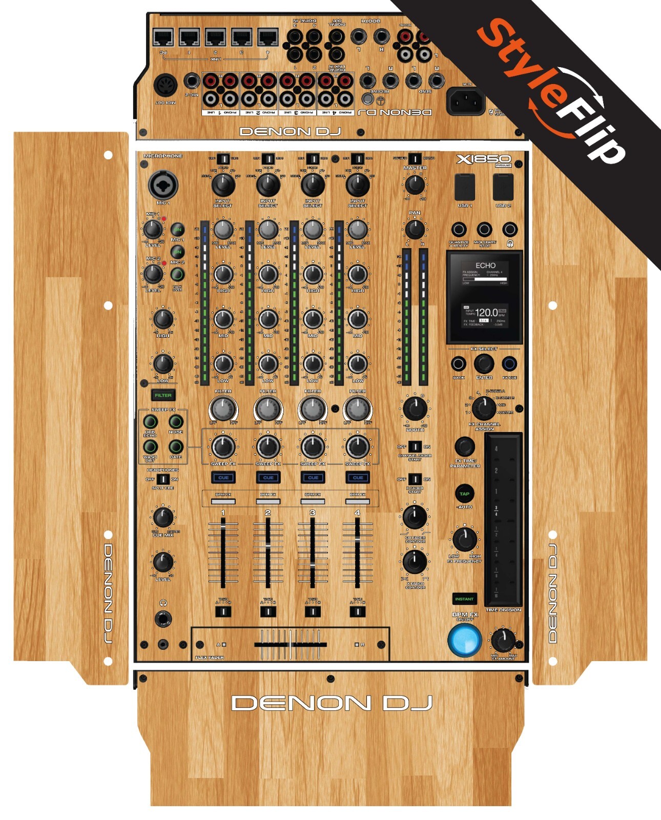 Denon X1850 Prime Skin | Color Wood 5 | Protective Decal | StyleFlip Skins