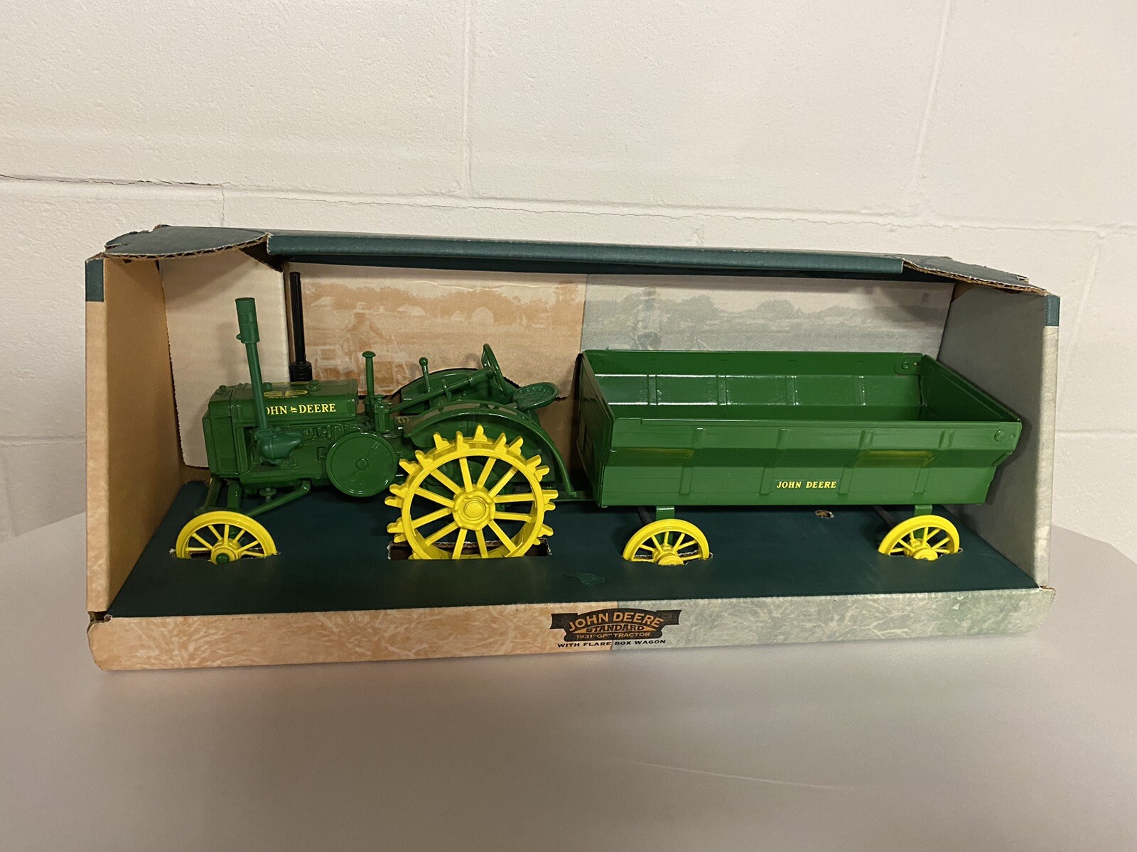 Ertl John Deere Standard 1931 “GP” Tractor w/Flare Box Wagon- 1:16 Scale- New
