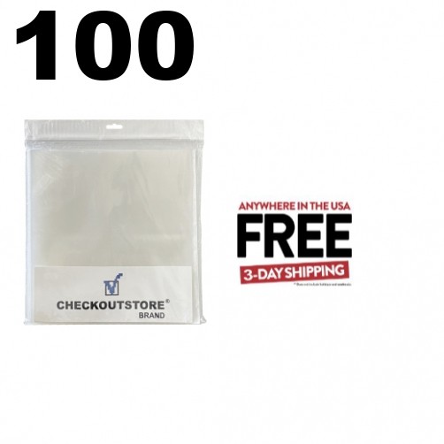 100 COS Clear Plastic CPP for 7" Vinyl 45 RPM Records (Outer Sleeves) **3 DAY
