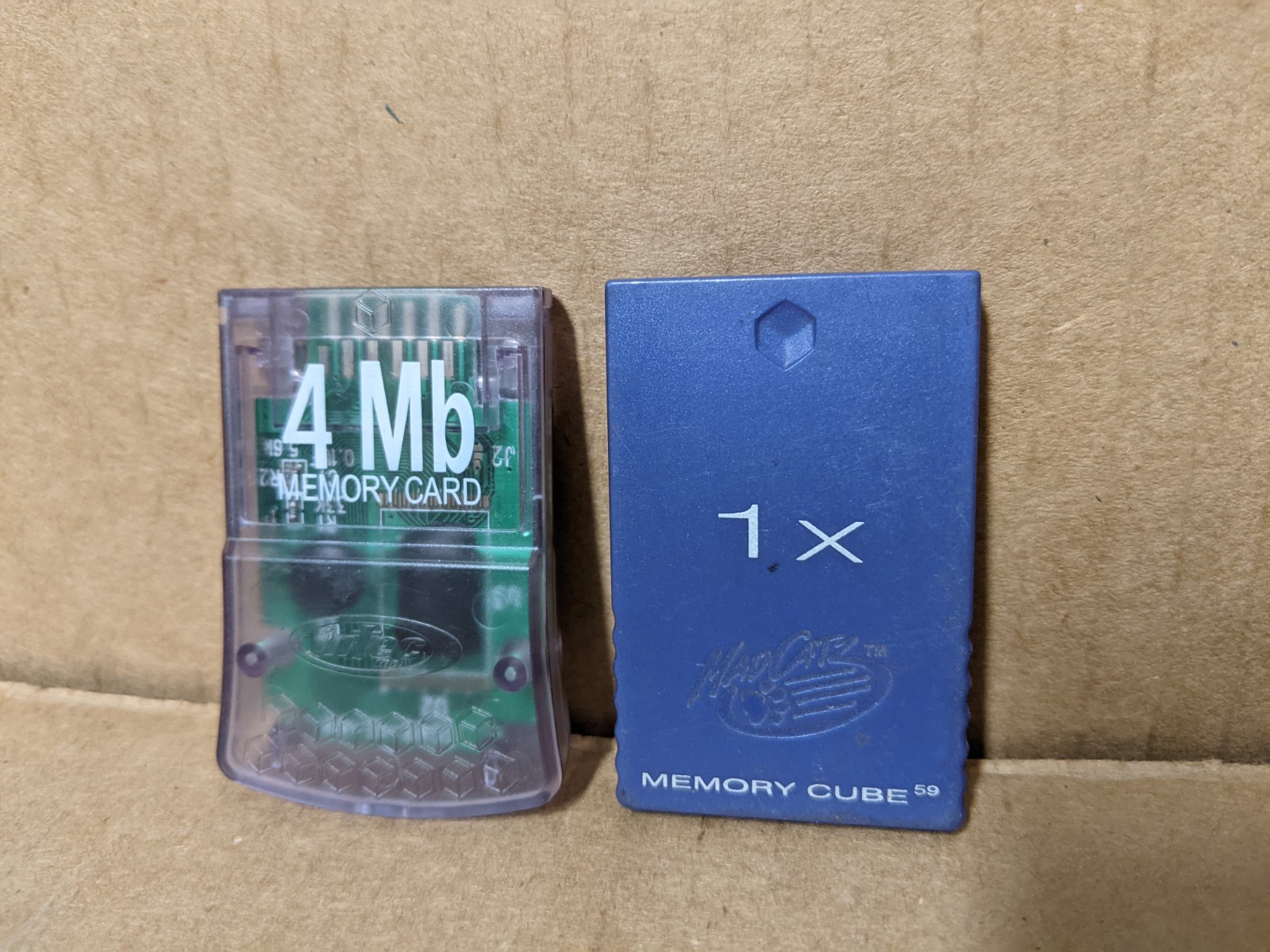 Intec and Mad Catz Memory Cards 4 MB 59 slots each for GameCube Wii TESTED