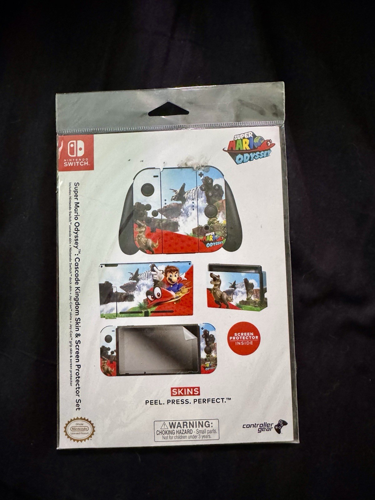 Brand New Nintendo Switch Super Mario Odyssey Cascade Kingdom & ScreenProtector