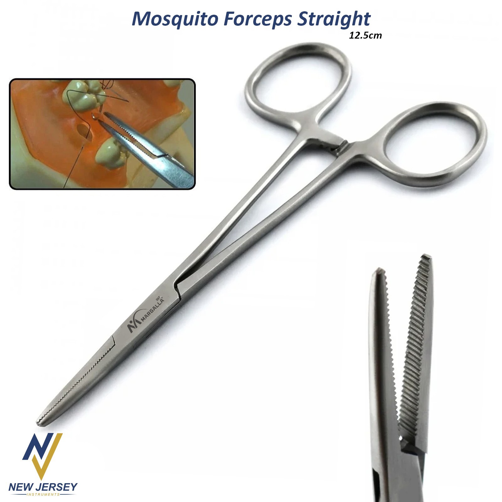 Mosquito Hemostatic Forceps STRAIGHT Tissue Holding Surgical Locking Instrument