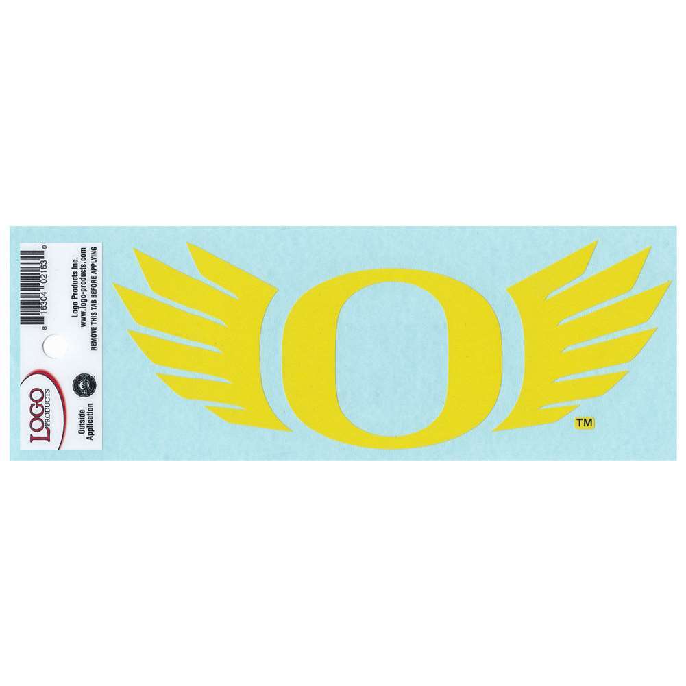 Oregon Ducks Wings Logo Transfer Decal - 6.5" x 2.5" - Yellow