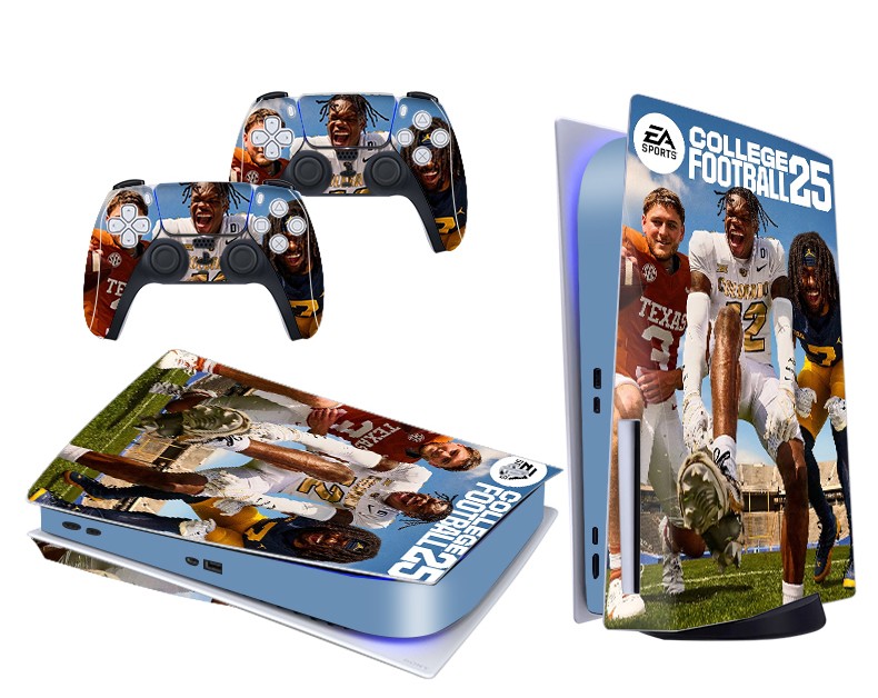 PS5 Standard Disc Console Controllers Skin COLLEGE FOOTBALL Sticker Decal 2 Pack