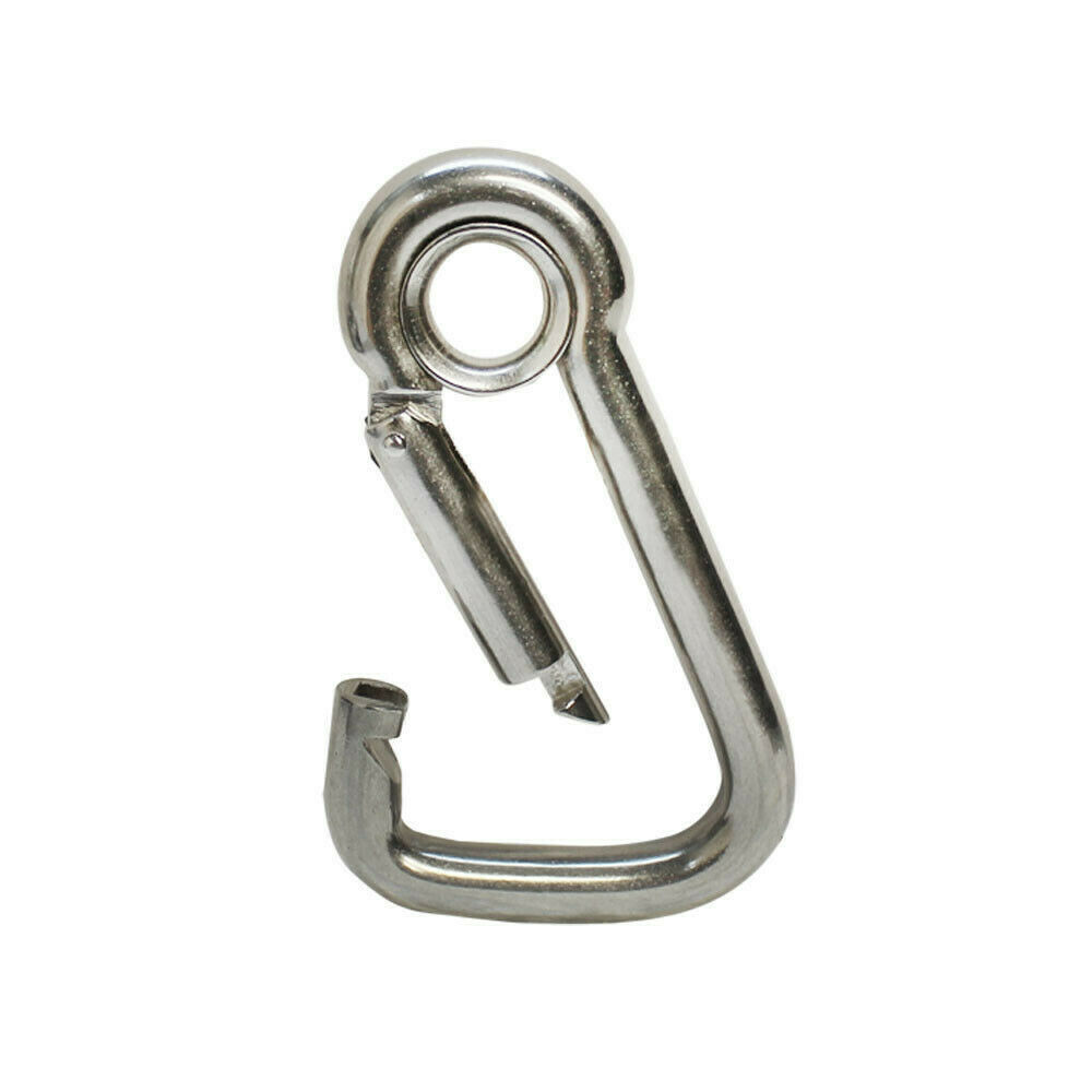 Snap Hook Carabiner with Eyelet 3/8" Diameter & 3-7/8" Length, 400 lbs Capacity