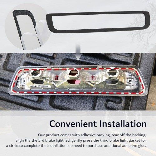 Third Brake Light Gasket, High Mount Stop Light Assembly for Leak-Proof Sealing