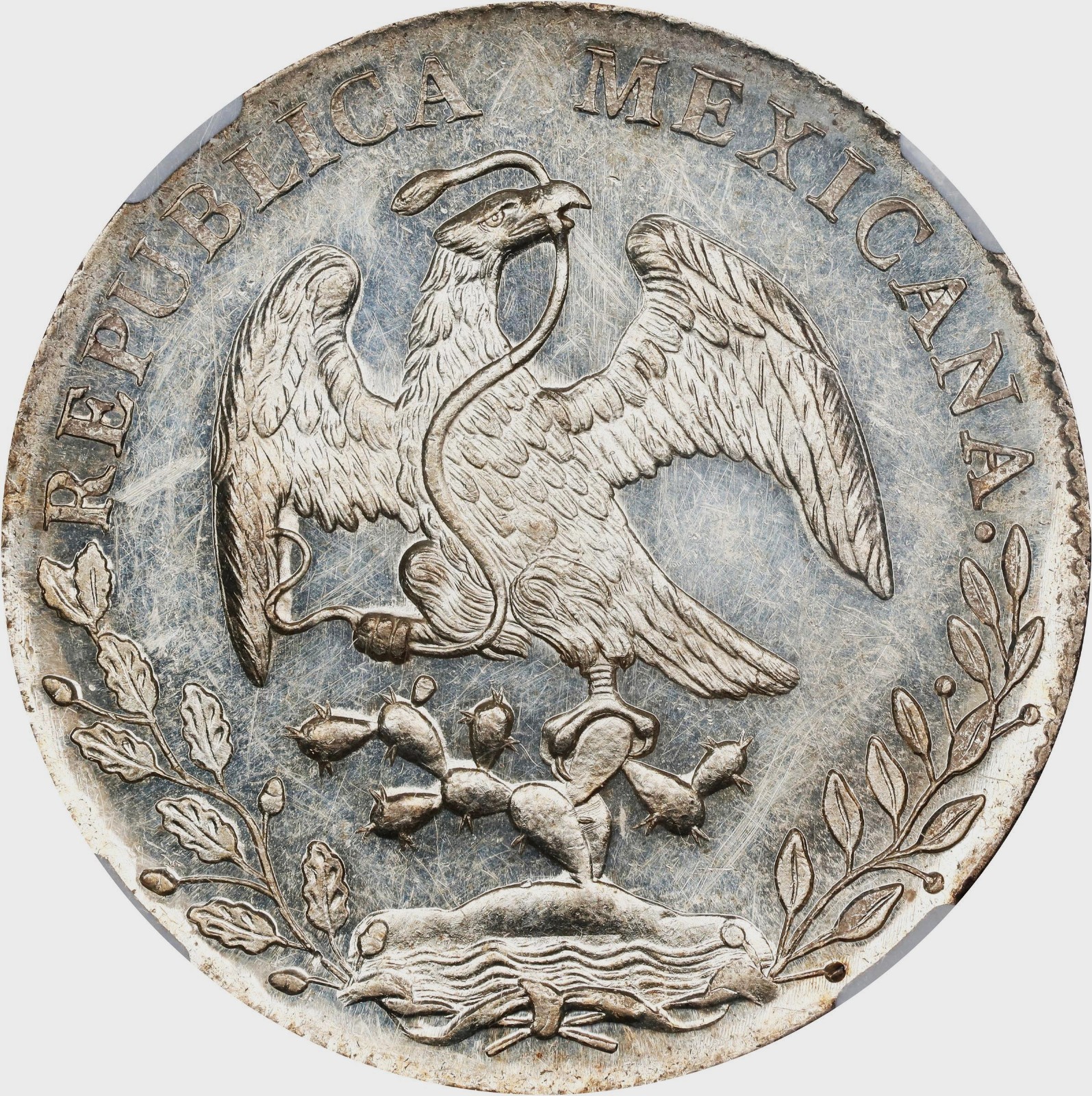 Mexico: 8 Reales 1896-Mo AM Mexico City, NGC MS-61 Proof-like! Nice PQ Coin!