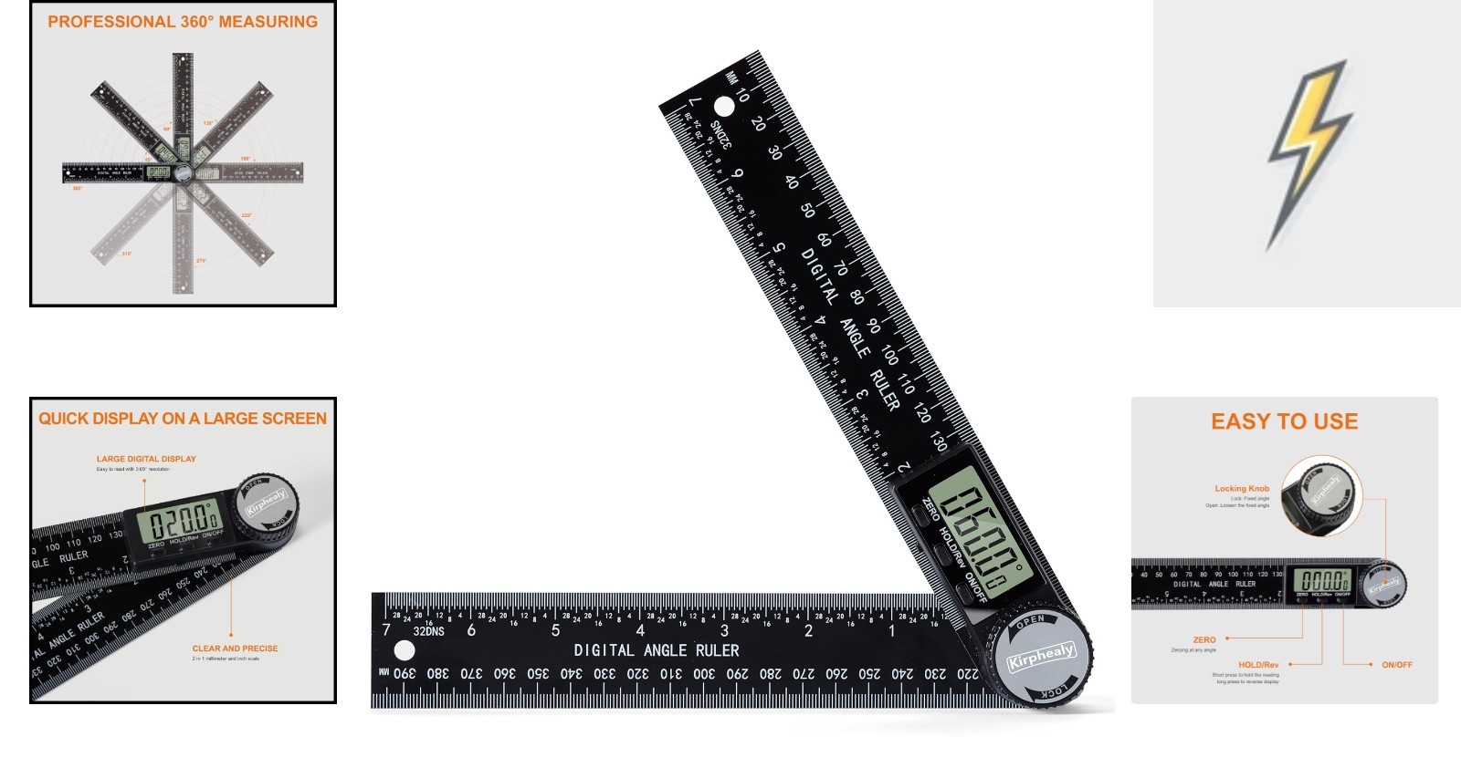 Durable 7-Inch Digital Protractor – Enhance Precision in Home Improvement Tasks