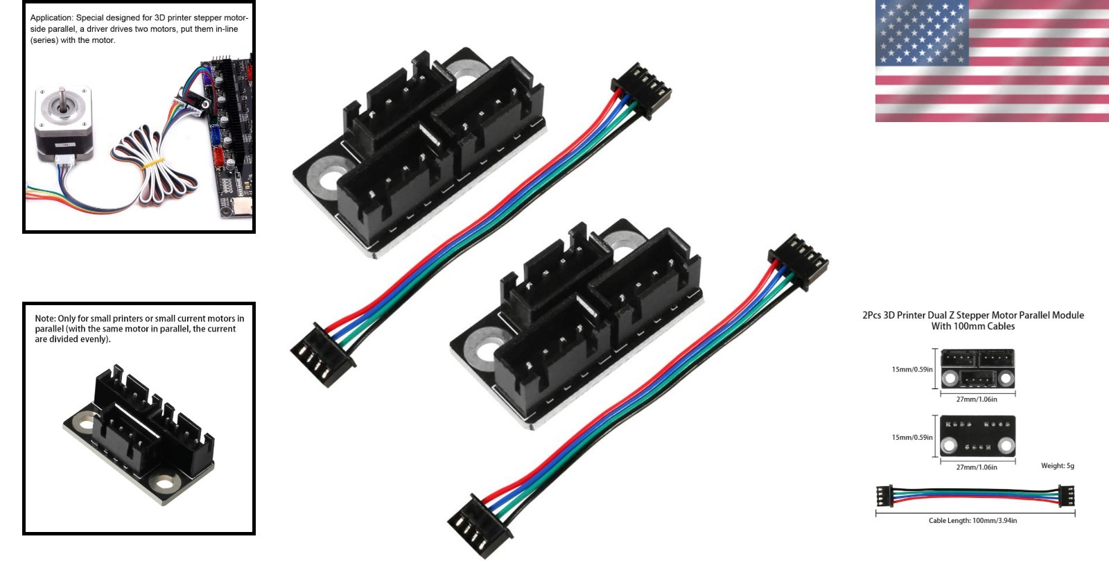 Compact Dual Z Axis Stepper Motor Parallel Modules - Perfect for Creality & More