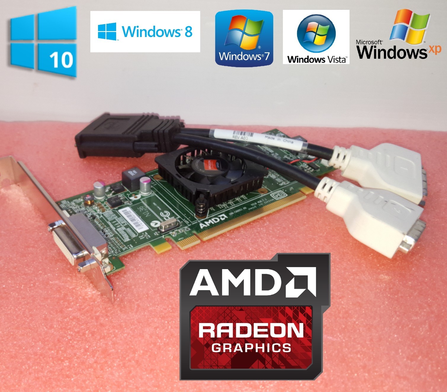 Dell OptiPlex 960 980 990 3010 7010 9010 AMD HD Dual Monitor DVI Video Card