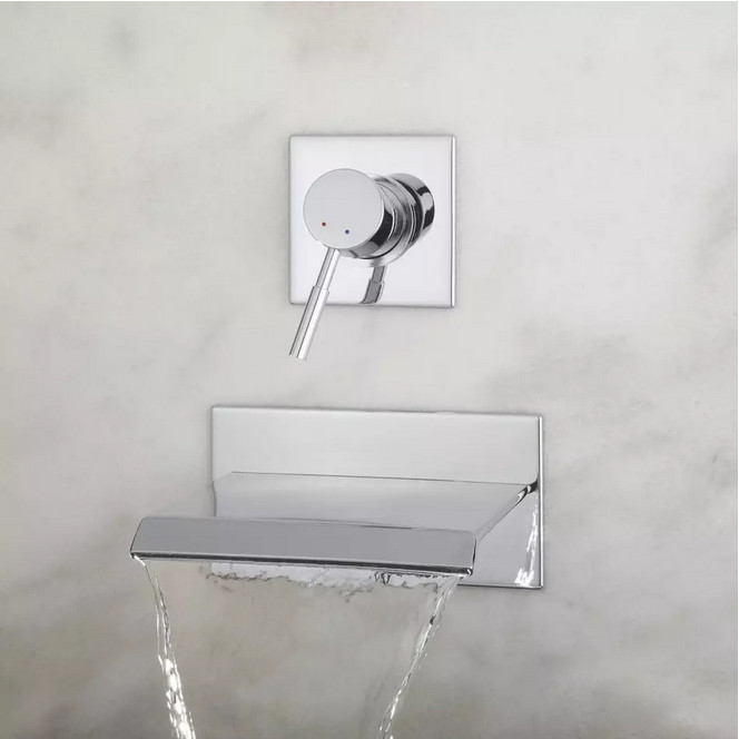 LAVELLE WALL MOUNT WATERFALL TUB FAUCET - CHROME